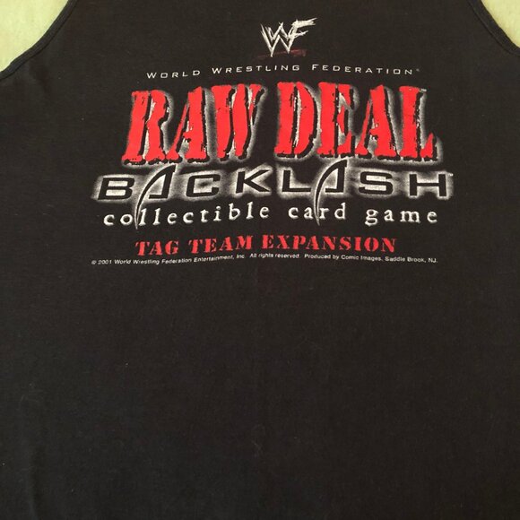 Very Rare WWF Raw Deal Back Lash Collectible Card Game Men's Shirt Large - Picture 5 of 5